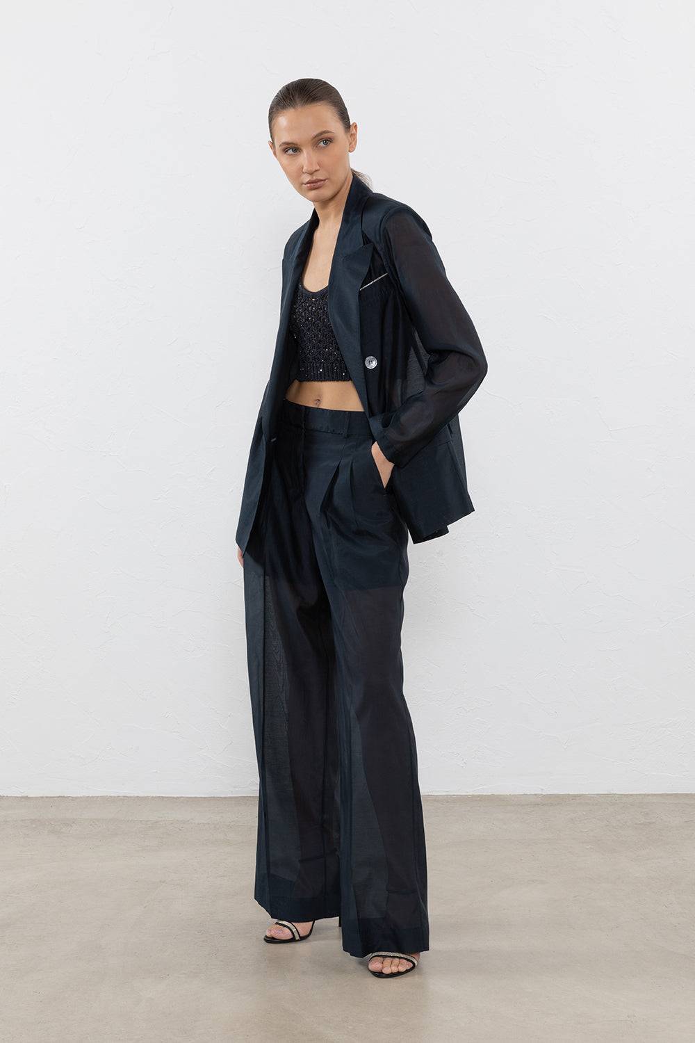 Peserico Blazer doppiopetto in organza di cotone e seta Enormi sconti