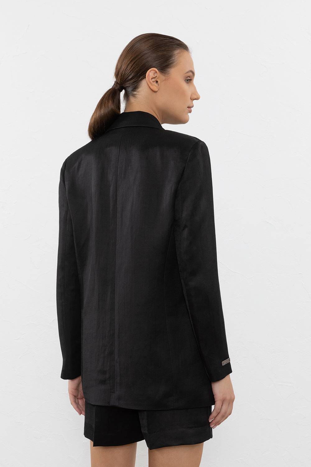 Peserico Blazer monopetto in stuoia di viscosa e bamboo Limitato a 3 giorni