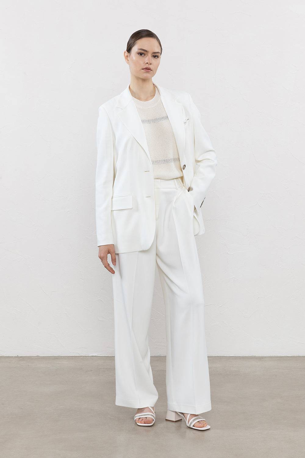 Peserico Blazer monopetto in cady crepe di viscosa stretch Duty-free