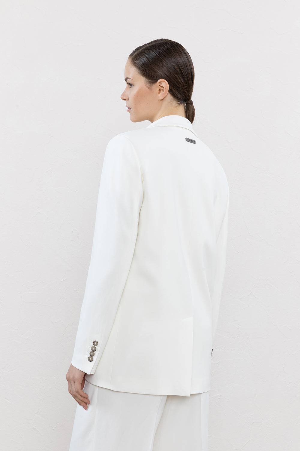 Peserico Blazer monopetto in cady crepe di viscosa stretch Duty-free