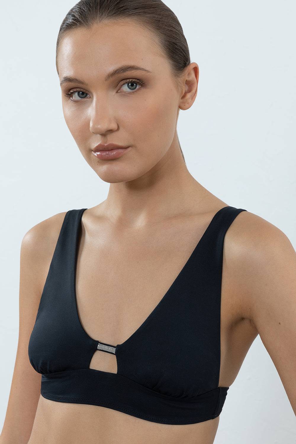 Peserico Costume con top a bralette e slip a vita alta In Linea