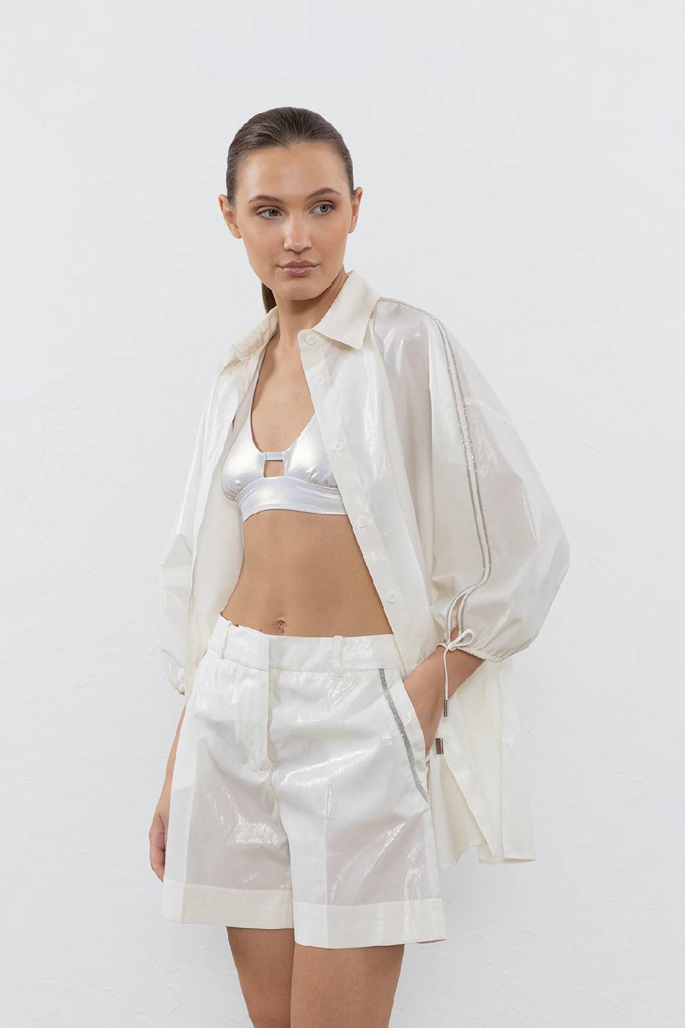 Peserico Costume con top a bralette e slip a vita alta Nuovo