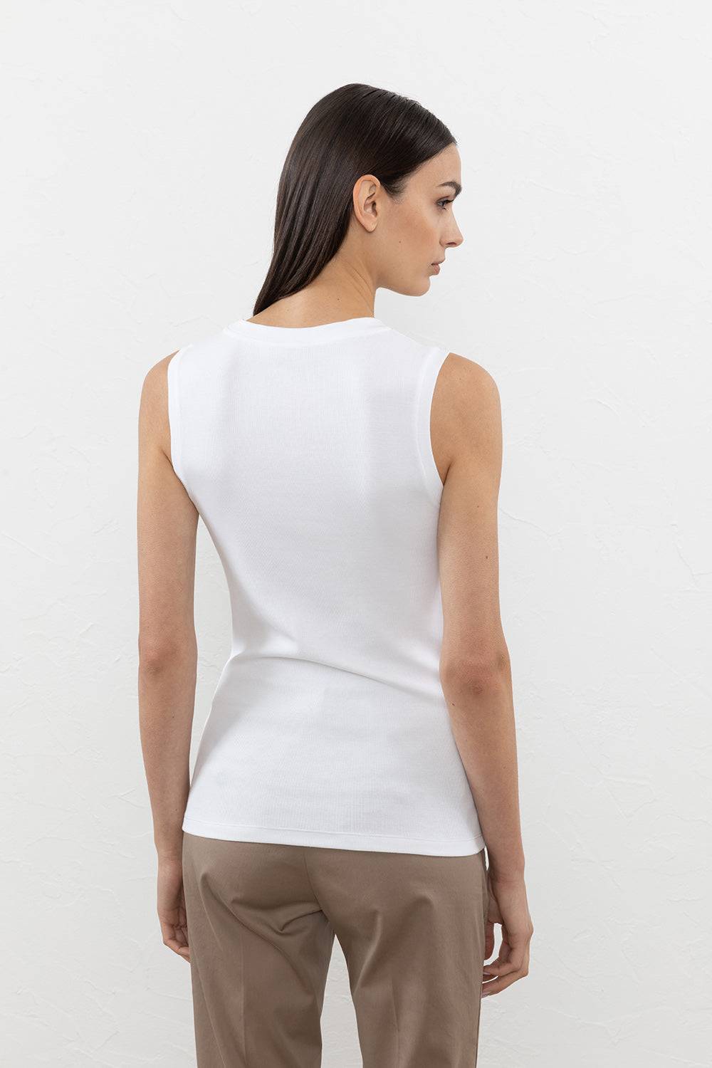 Peserico Top in microcostina jersey stretch Vendita