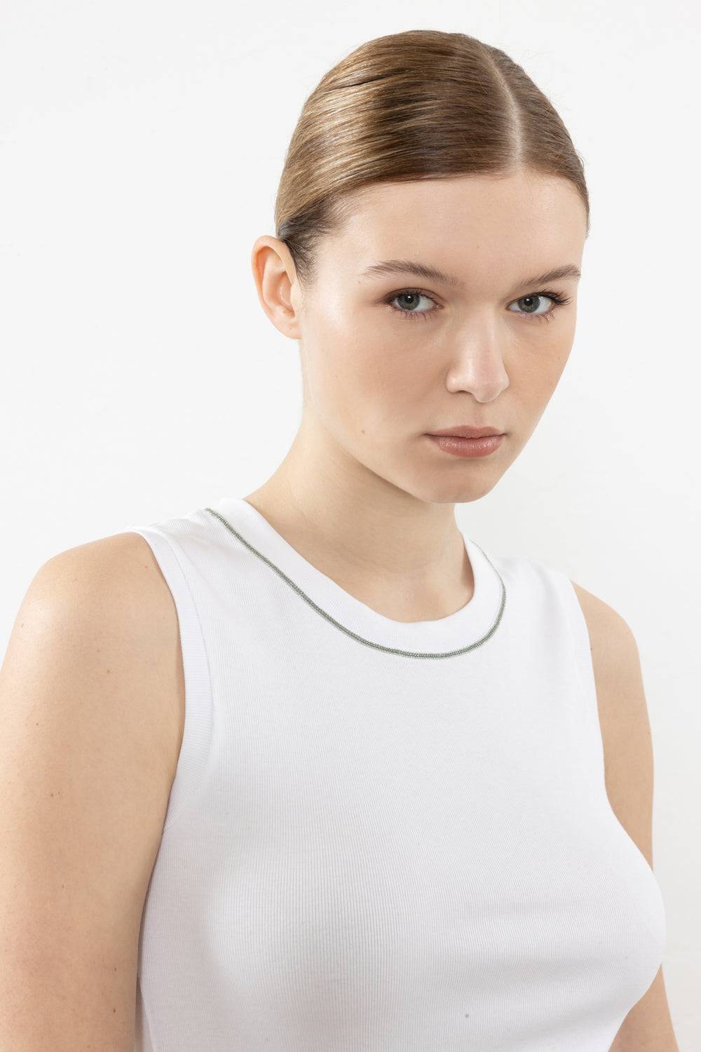 Peserico Top in microcostina jersey stretch Spedizione Gratuita