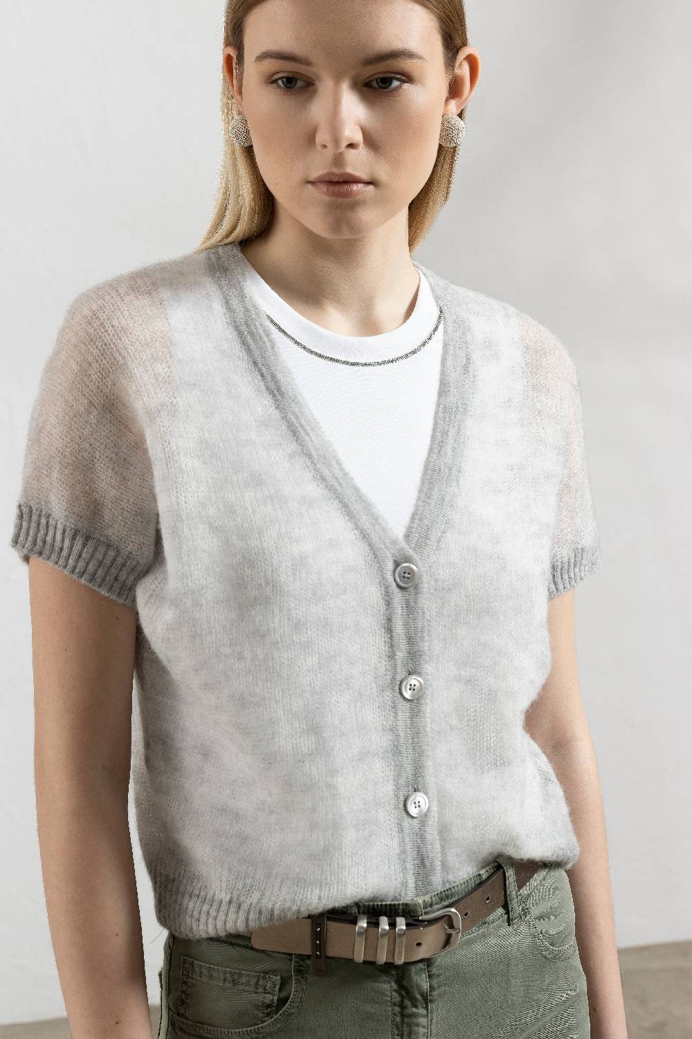 Peserico Top in microcostina jersey stretch Spedizione Gratuita