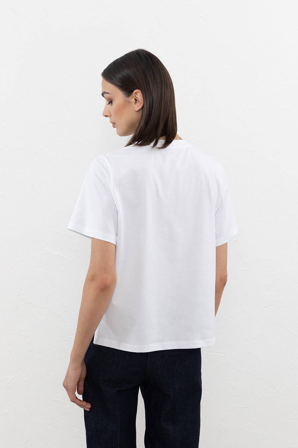 Peserico T-shirt in jersey di cotone Pezzi Unici