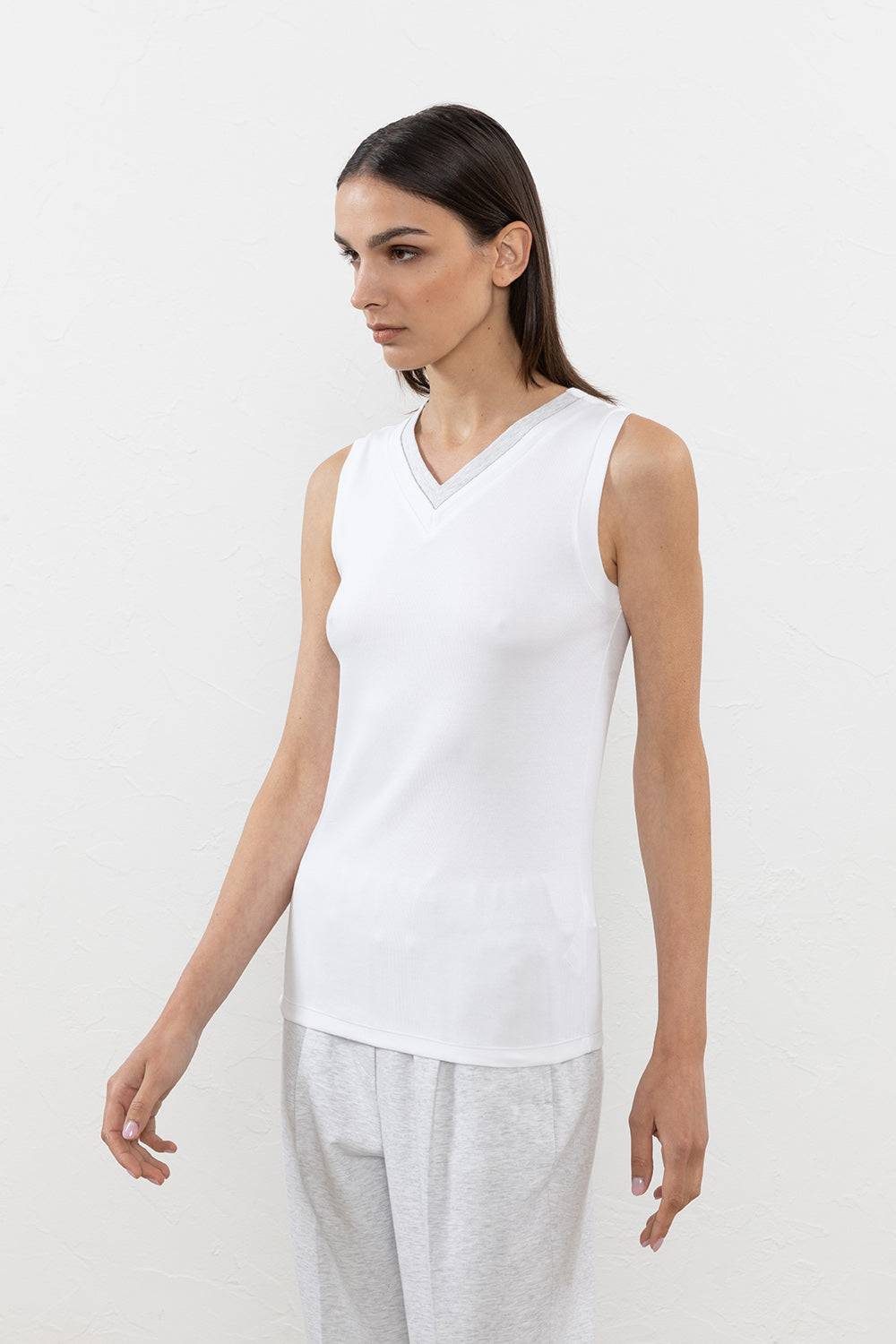 Peserico Top in microcostina jersey stretch Qualità Garantita