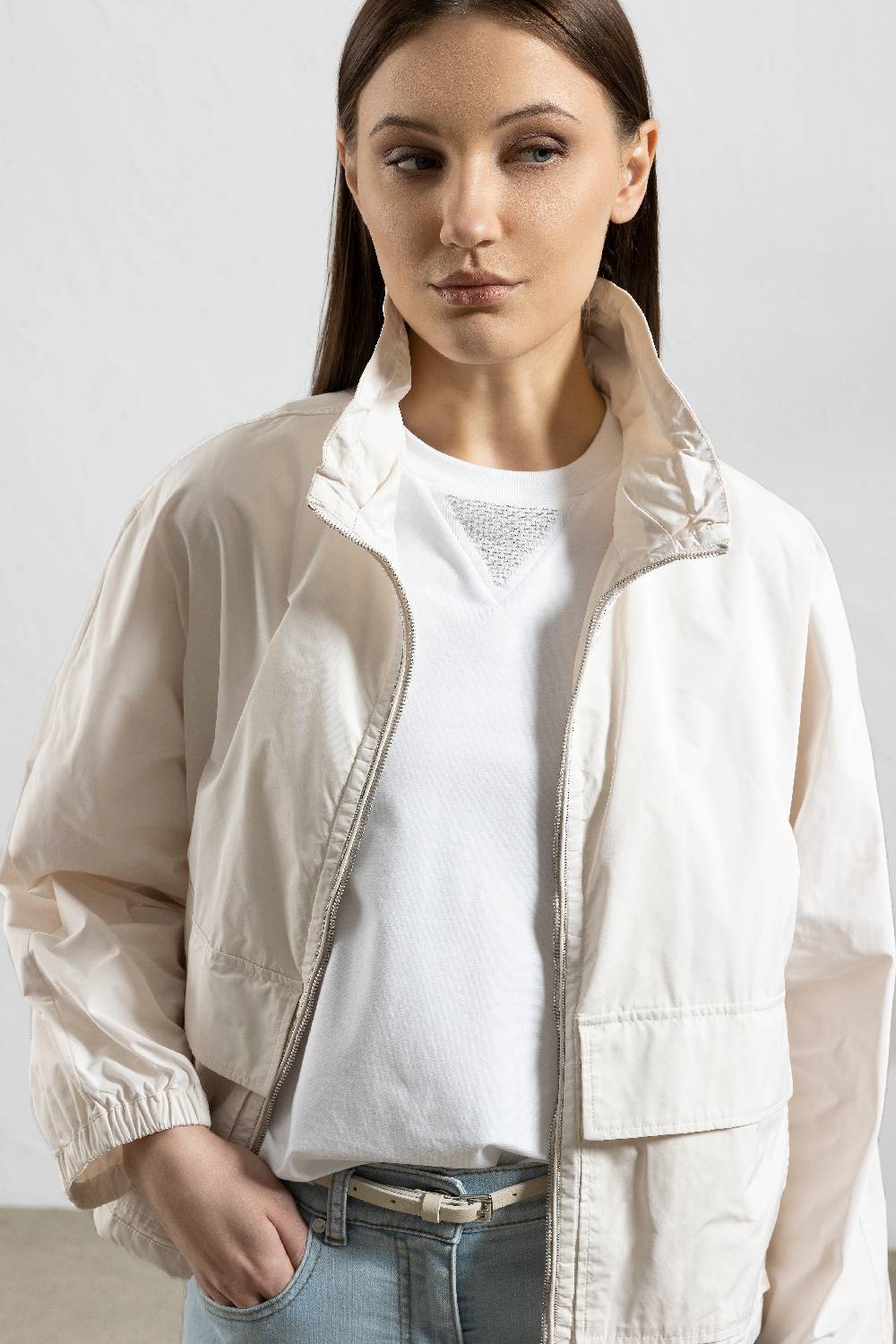 Peserico T-shirt in jersey d cotone con triangolo Punto Luce Negozi Online