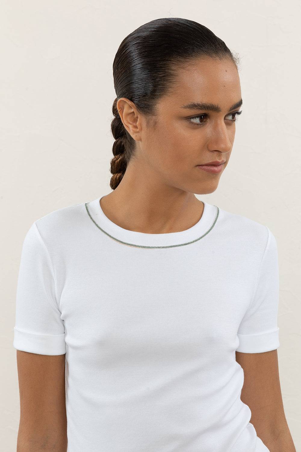 Peserico T-shirt in microcostina di jersey stretch Acquista Ora