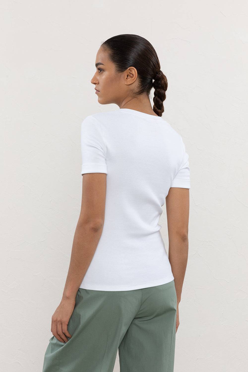 Peserico T-shirt in microcostina di jersey stretch Acquista Ora