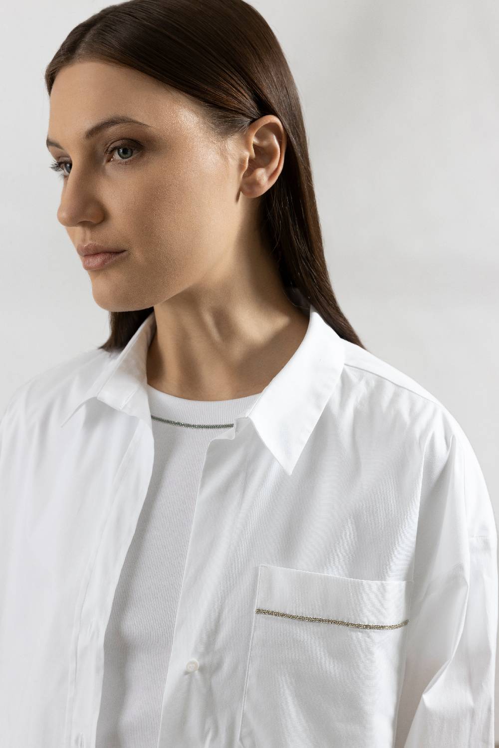 Peserico T-shirt in microcostina di jersey stretch Acquista Ora