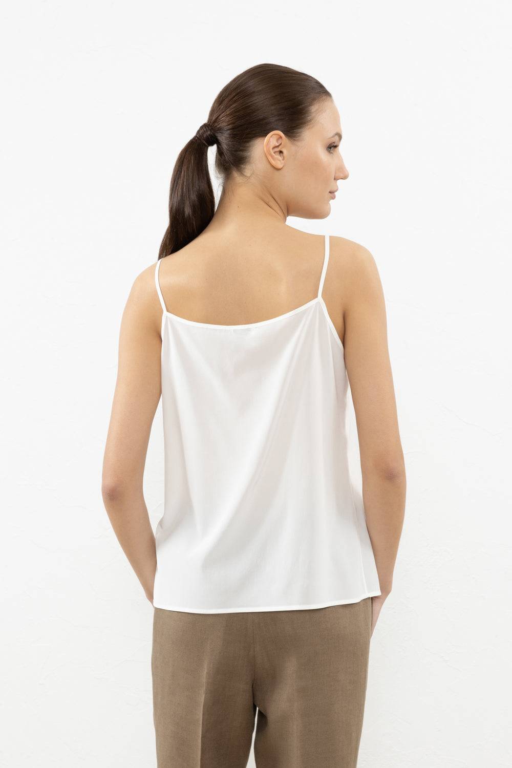 Peserico Top in crepe de chine in seta stretch Sottocosto