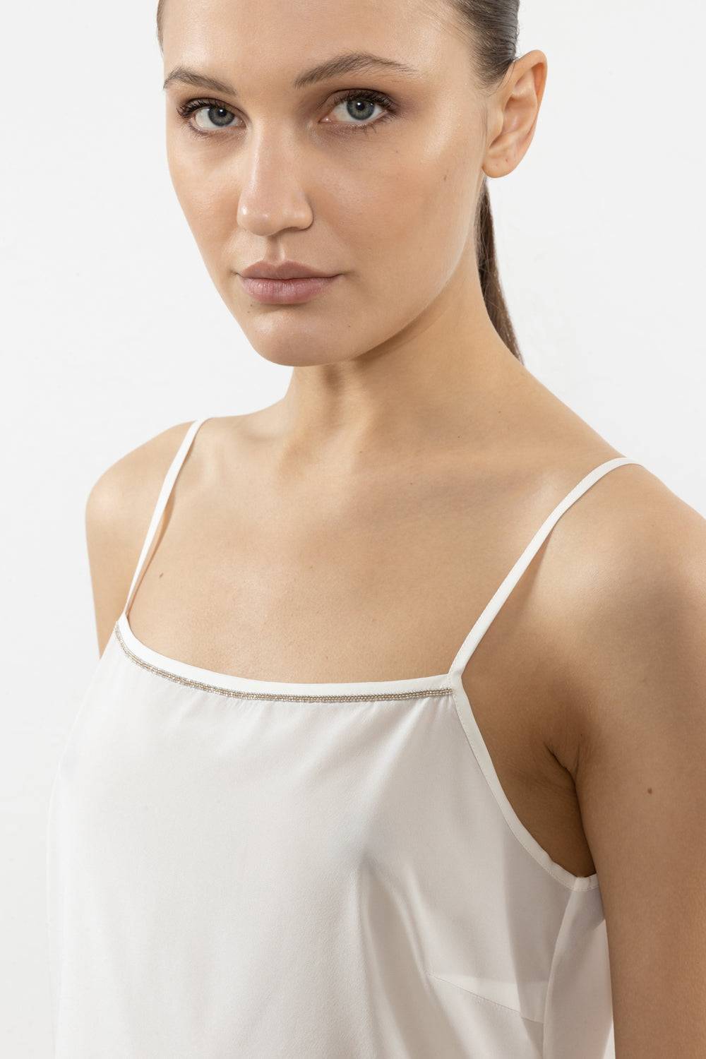 Peserico Top in crepe de chine in seta stretch Sottocosto