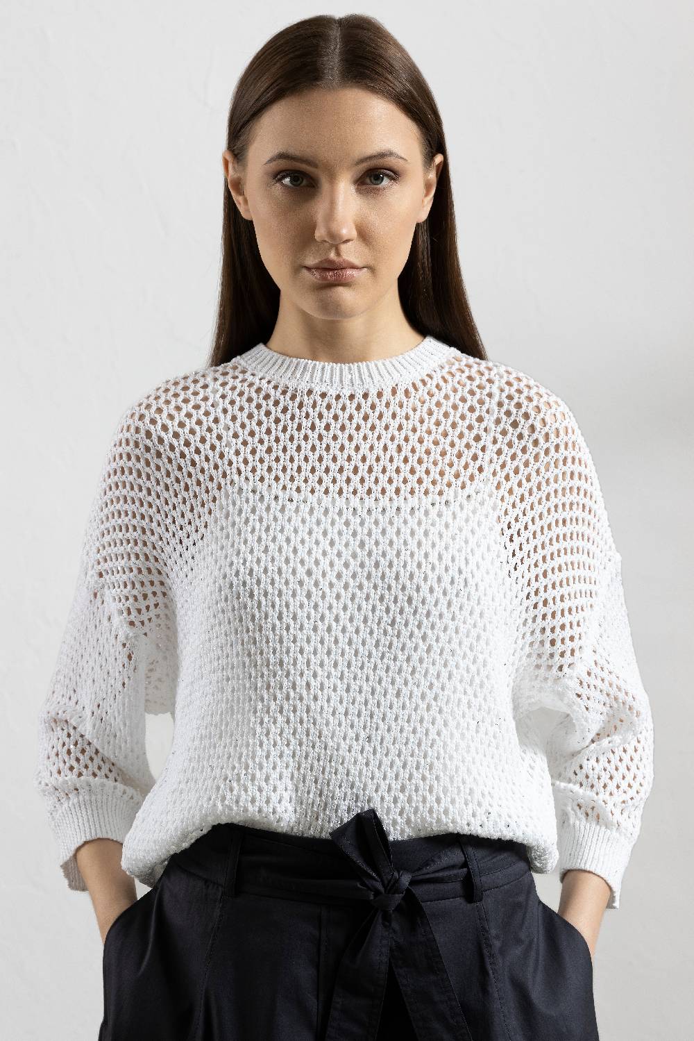 Peserico Top in crepe de chine in seta stretch Sottocosto