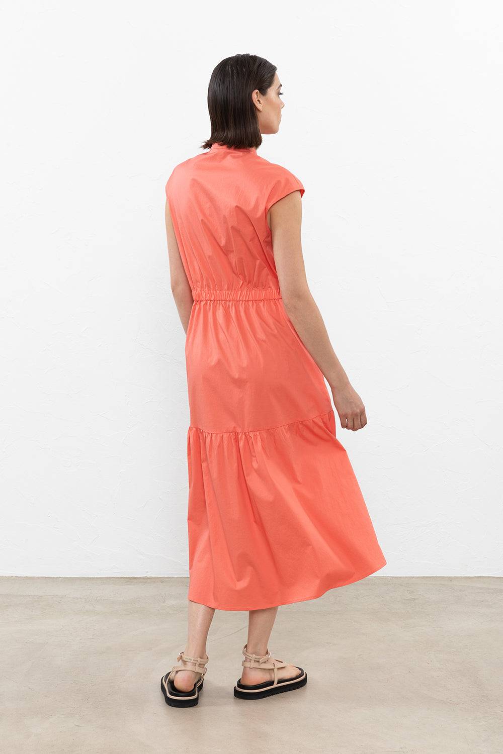 Peserico Abito midi in leggero raso di cotone stretch Offerta