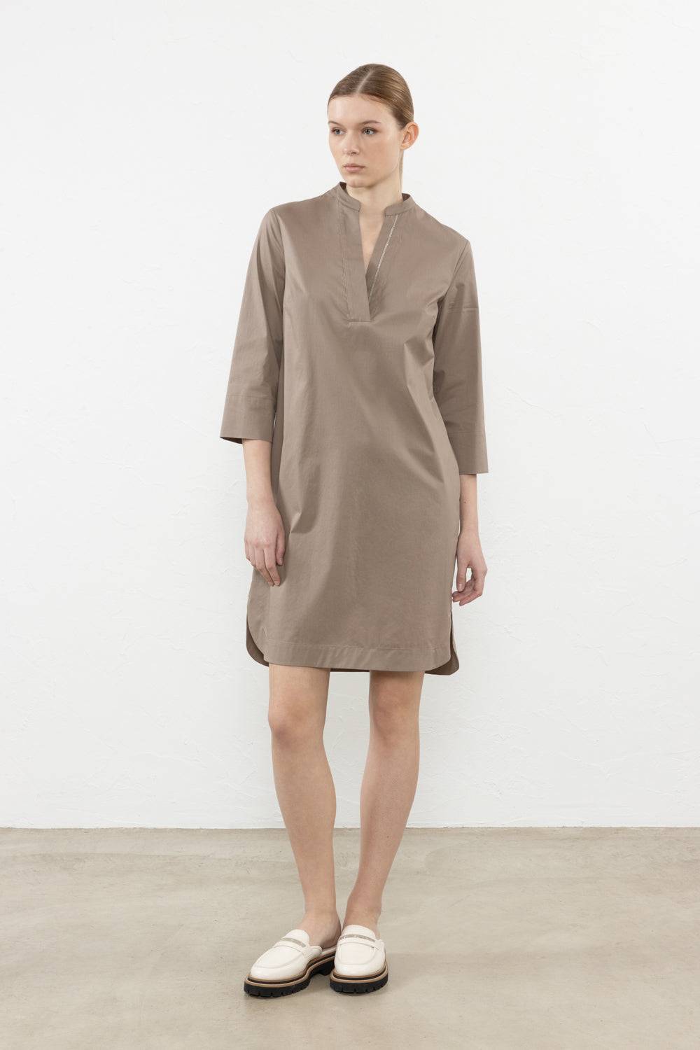 Peserico Abito in leggero raso di cotone stretch Saldi