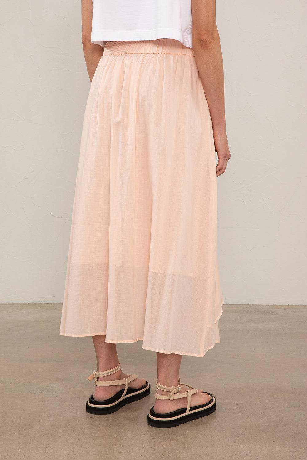 Peserico Gonna midi in voile di puro cotone Offerta speciale