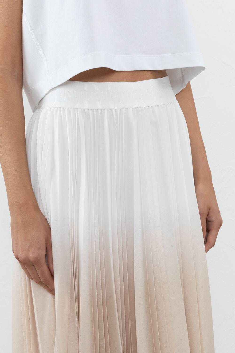 Peserico Gonna midi degradé in plissé soleil Shopping online