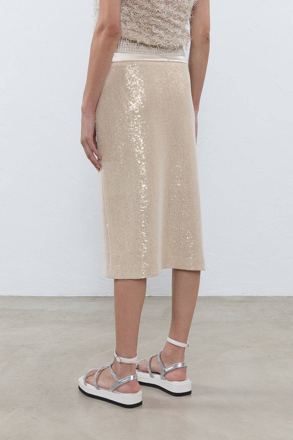 Peserico Gonna midi in tulle e paillettes Vendite stagionali