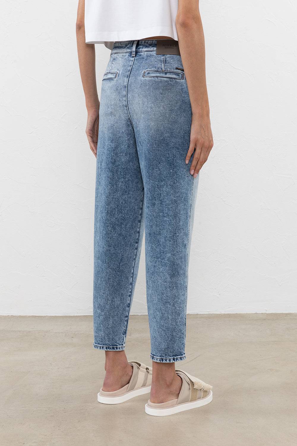 Peserico Pantalone denim in twill di cotone stretch Offerta Anniversario