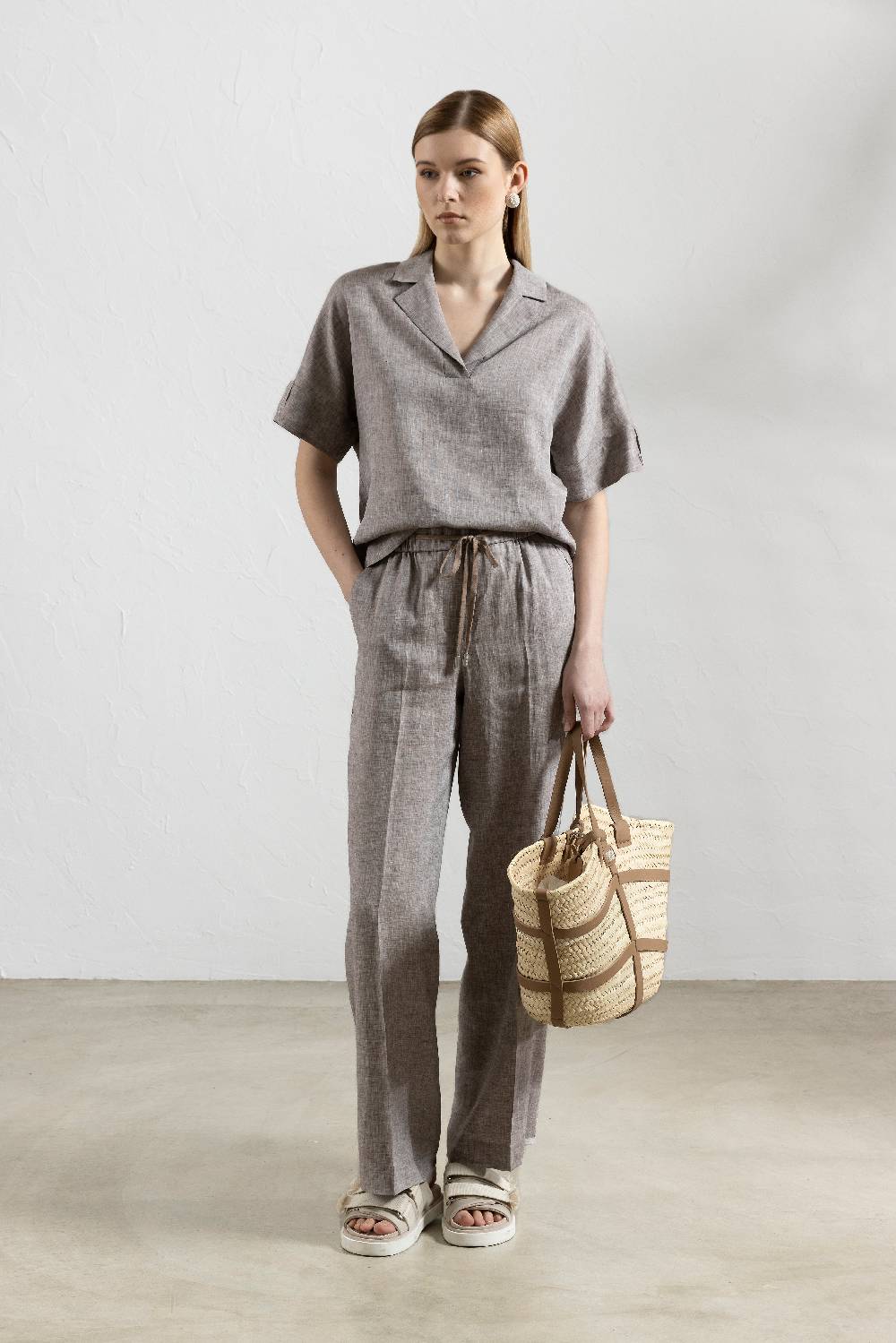 Peserico Pantalone in tela leggera di puro lino Nuovi prodotti