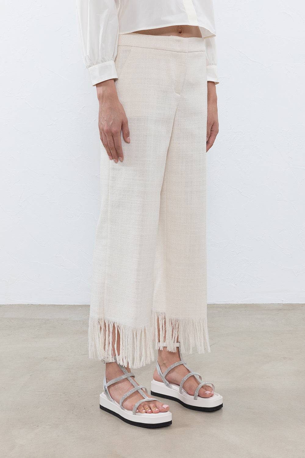 Peserico Pantalone alla caviglia in stuoia grezza di cotone Bestseller