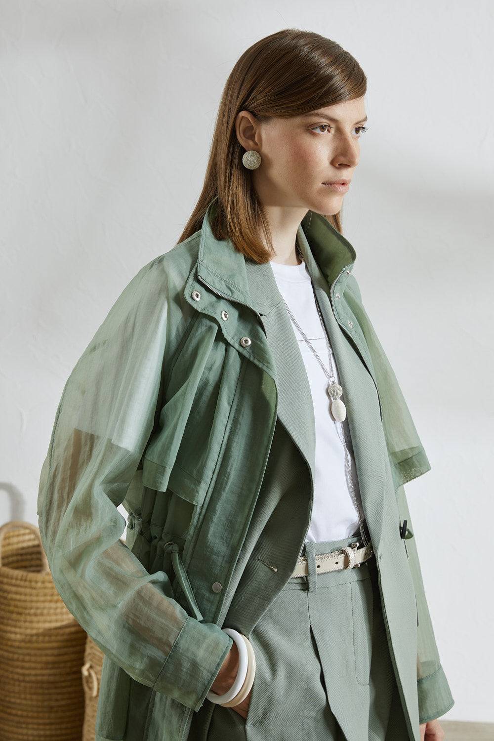 Peserico Gilet doppiopetto in cotone e lino Liquidazione
