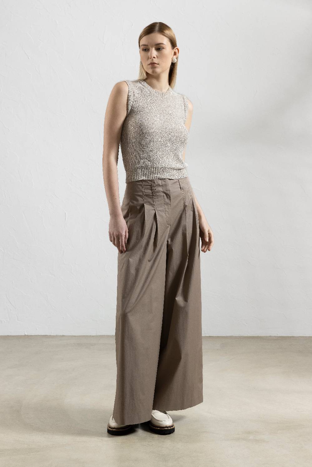 Peserico Pantalone in leggero raso di cotone stretch Offerte speciali