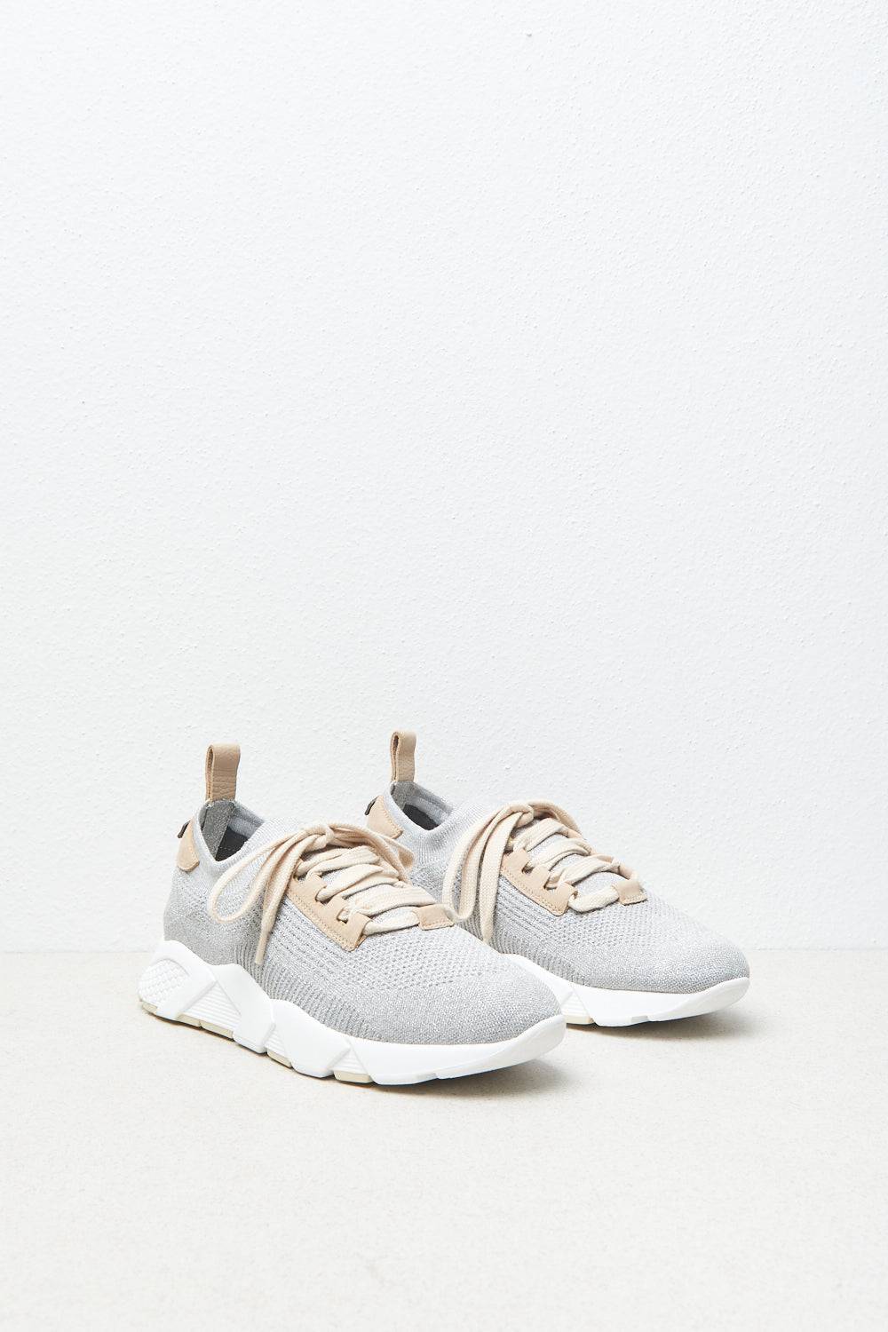 Peserico Sneaker di maglia di cotone e lurex