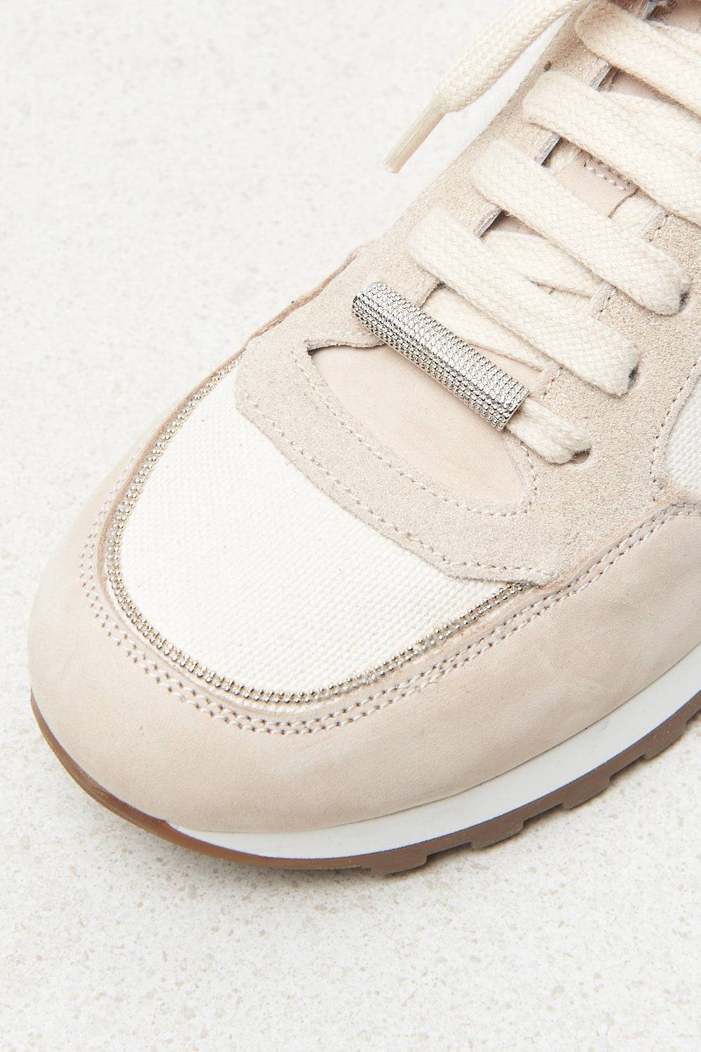 Peserico Sneaker in canvas e pelle nabuk Sconti VIP