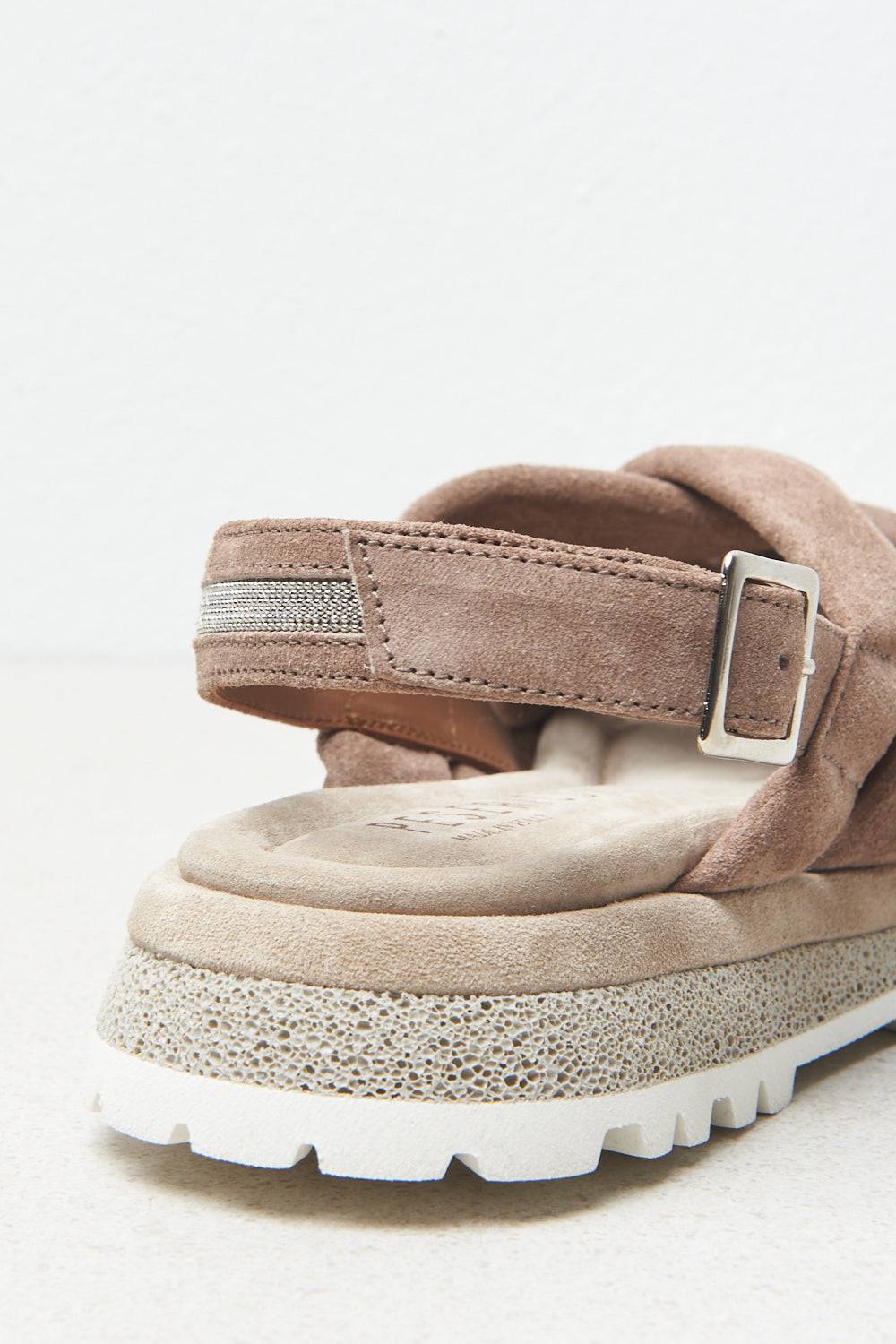 Peserico Sandalo slingback in pelle scamosciata Rilascio limitato