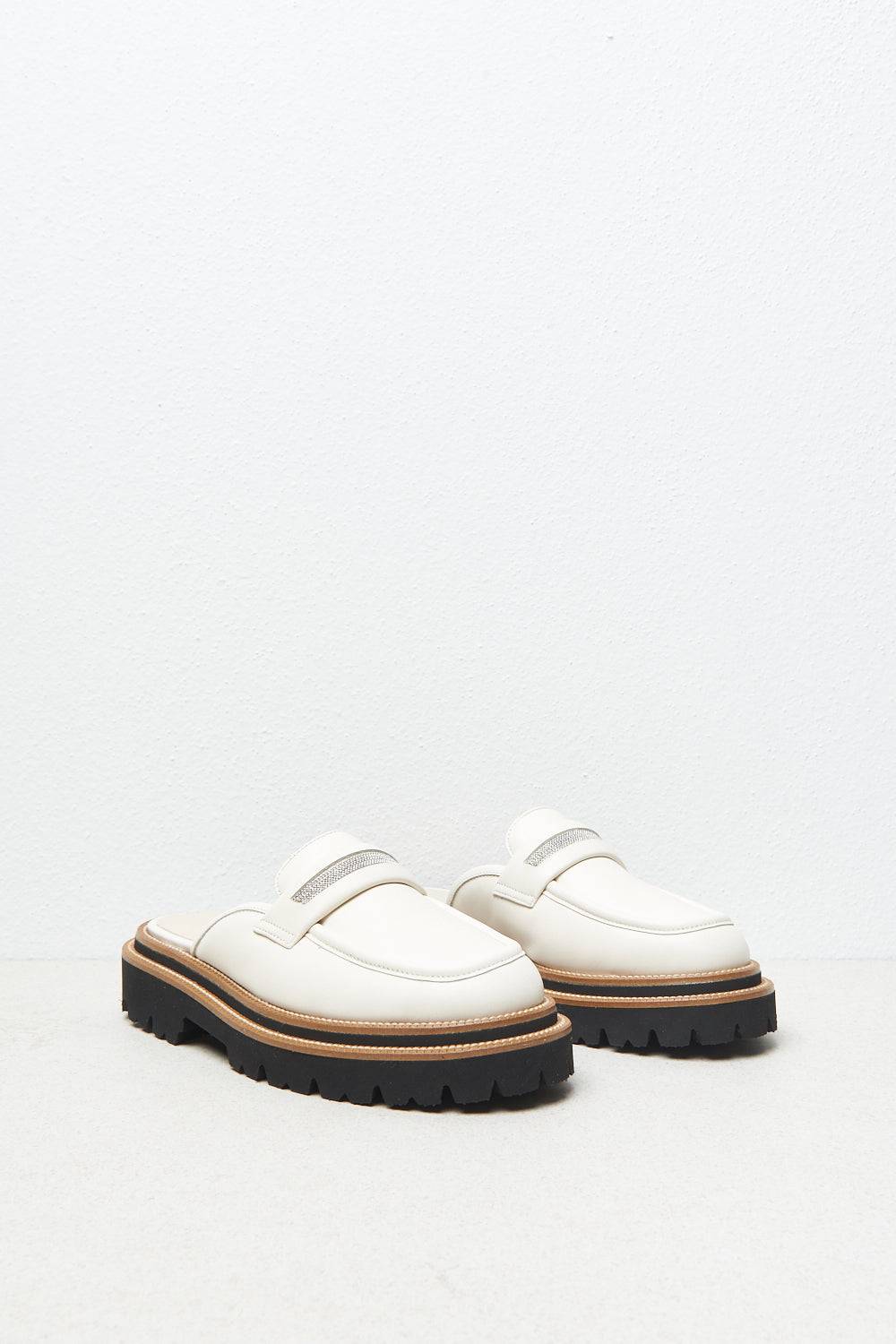 Peserico Mules a mocassino in vera pelle nappata ACQUISTA ORA