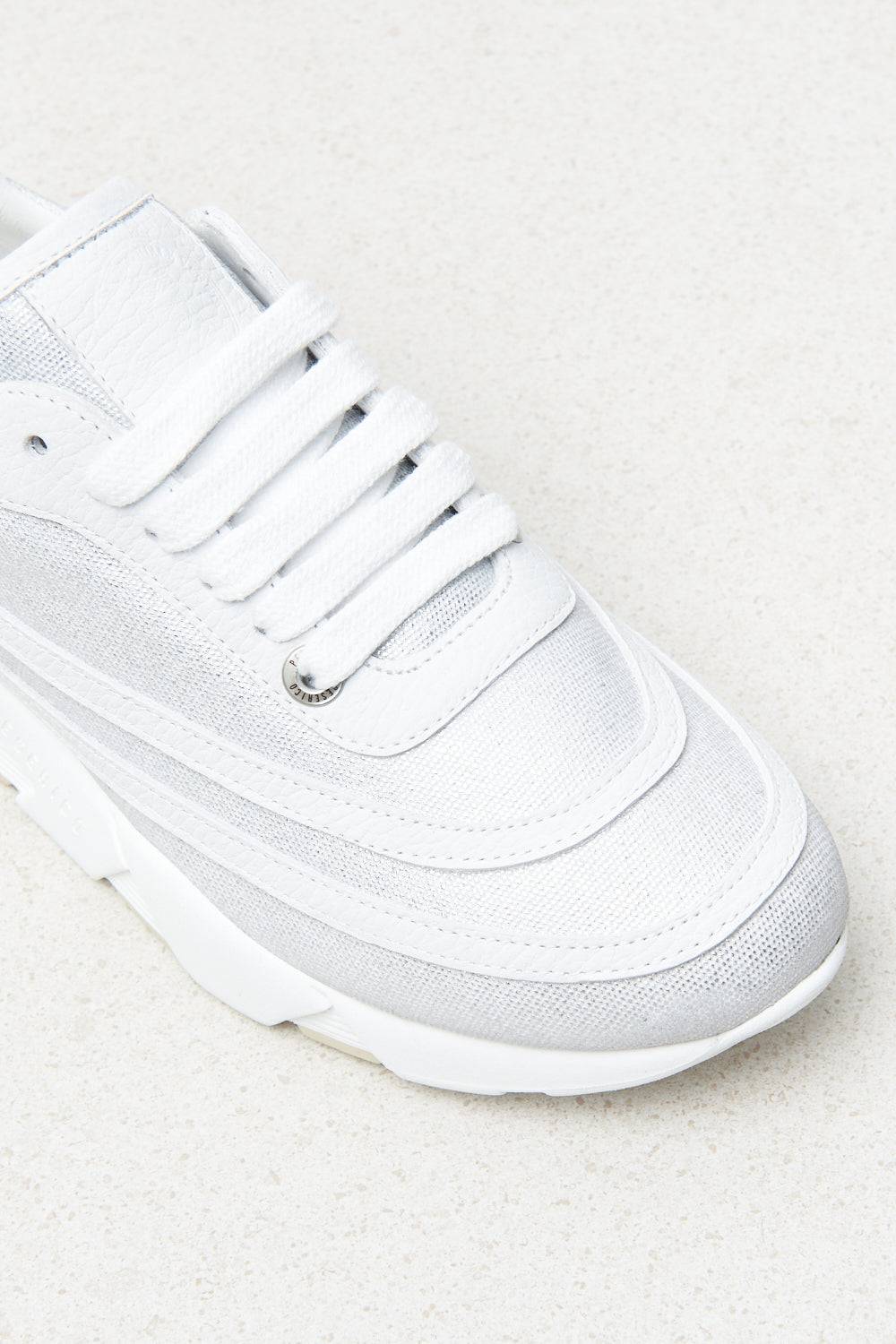 Peserico Sneaker in canvas laminato e pelle nabuk Ultimi due giorni