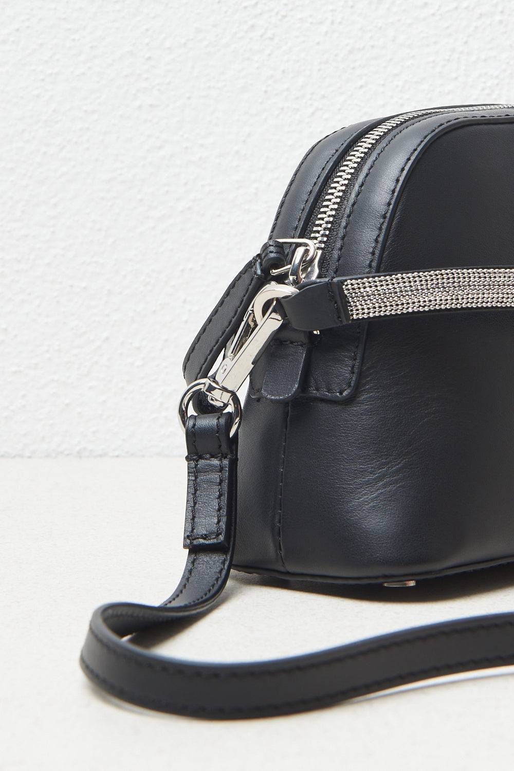 Peserico Pochette in vera pelle con manico e tracolla Sostegno trimestrale