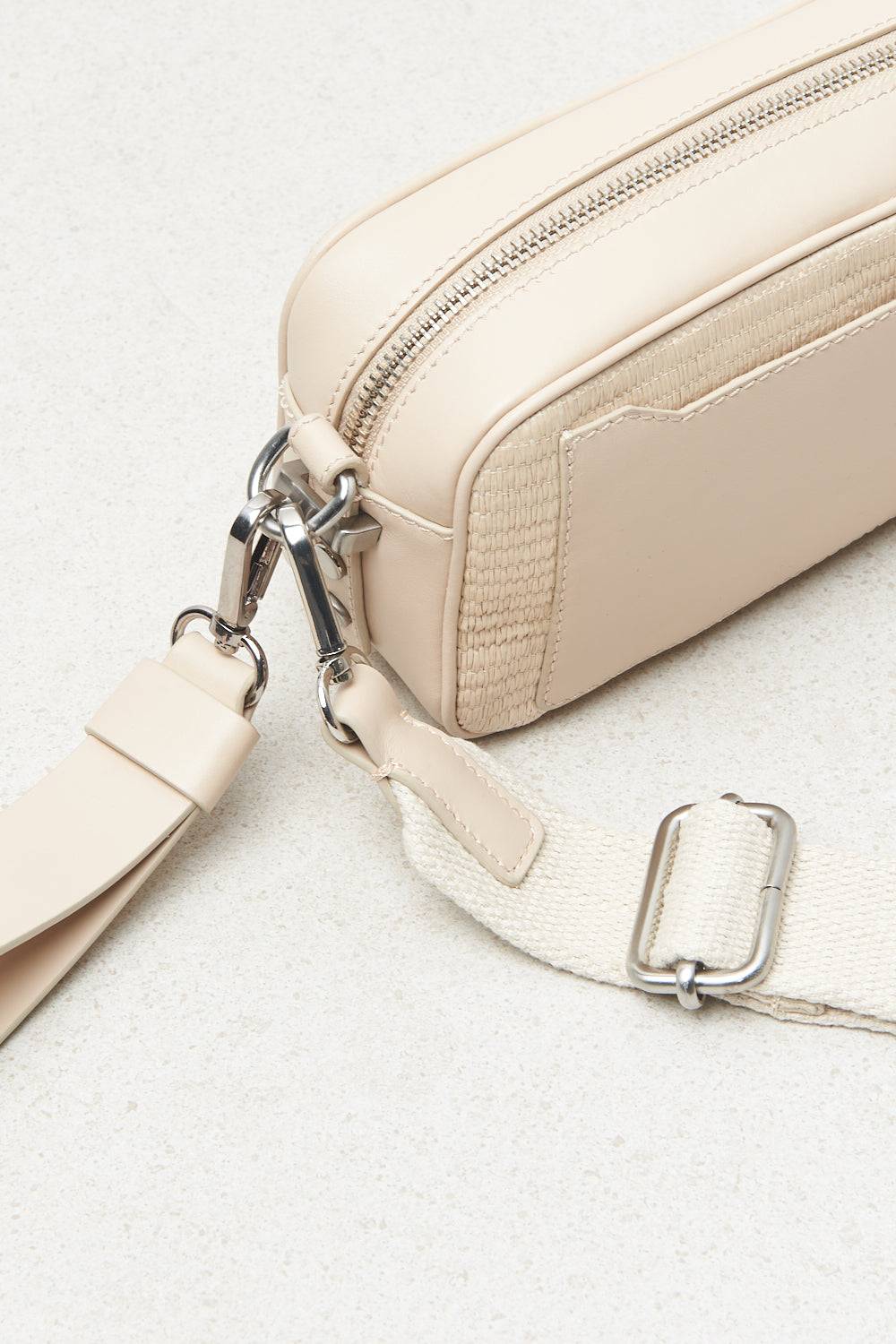 Peserico Borsa crossbody in vera pelle e tessuto Super sconto
