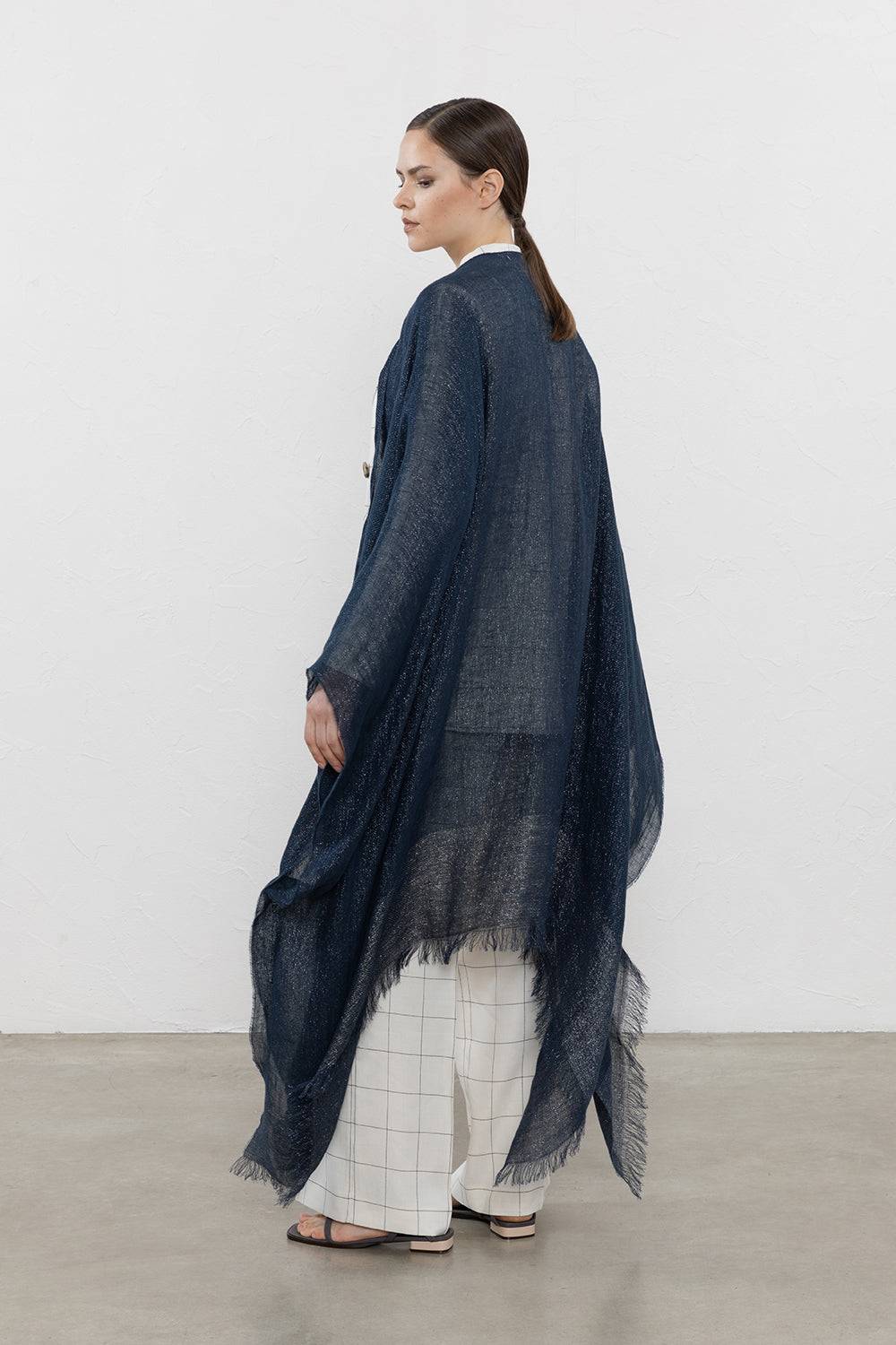 Peserico Stola a kimono in lino, viscosa e lurex Trasporto libero internazionale