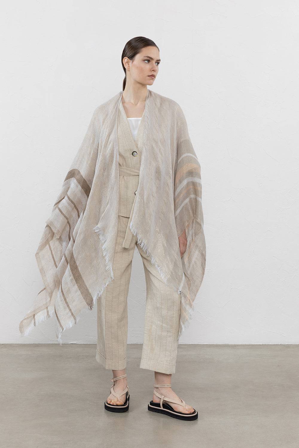 Peserico Mantella in misto lino, cotone, viscosa e lurex Duty-free