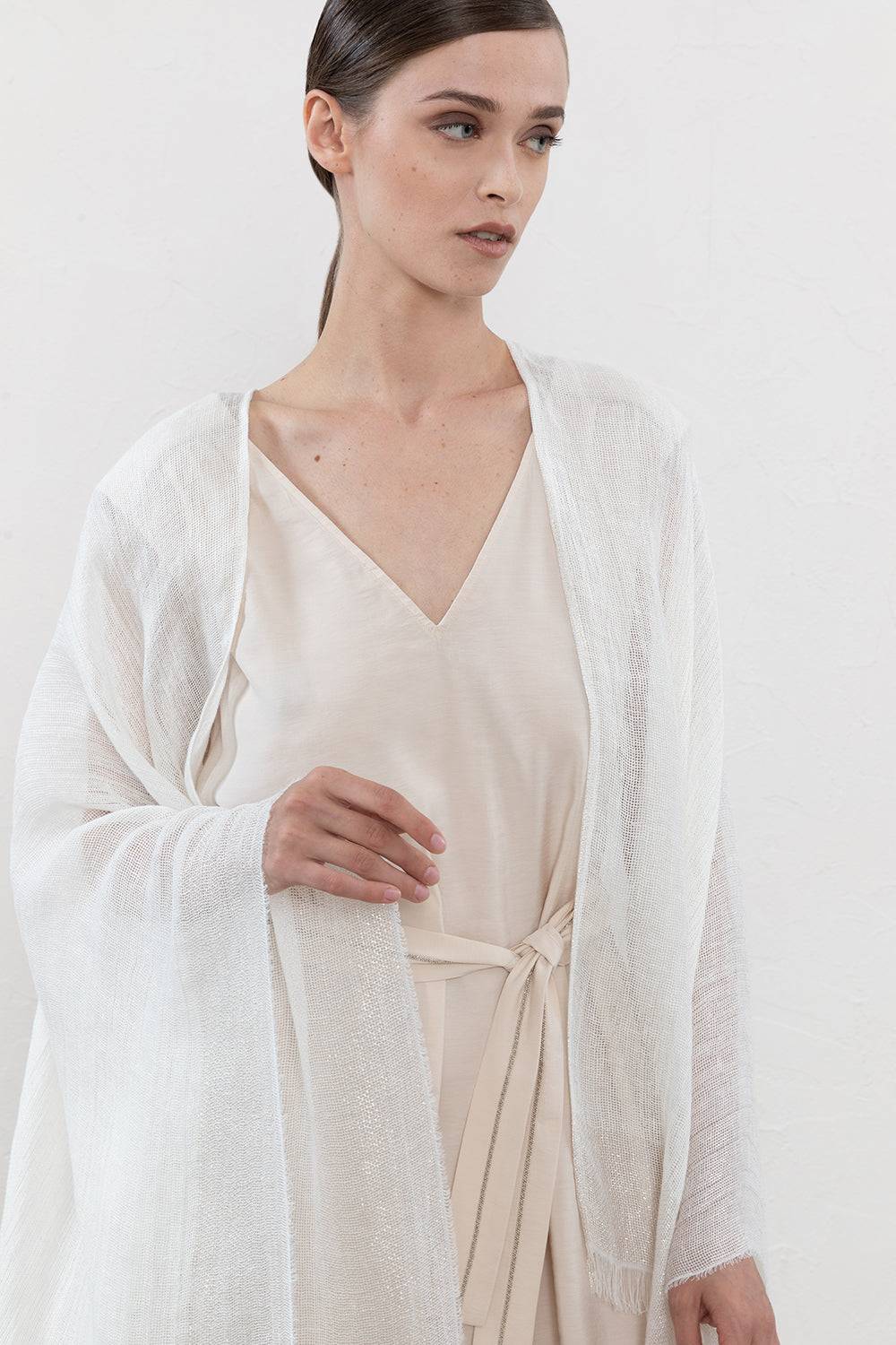 Peserico Mantella in misto lino, cotone, viscosa e lurex 2025