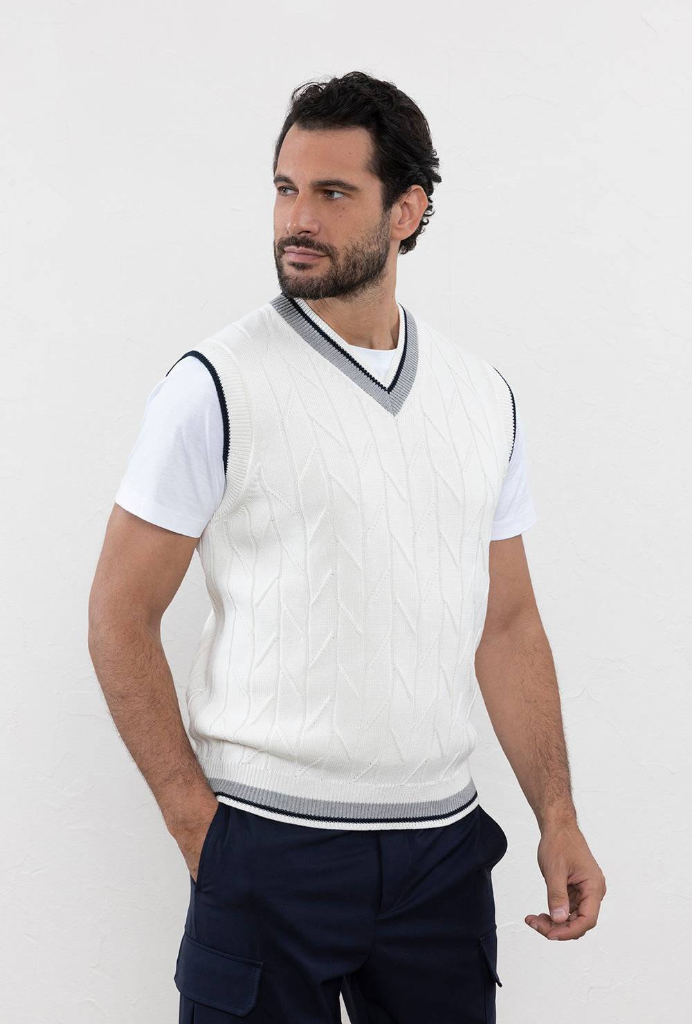 Peserico Gilet in filato di puro cotone extrafine Prezzo Ridotto