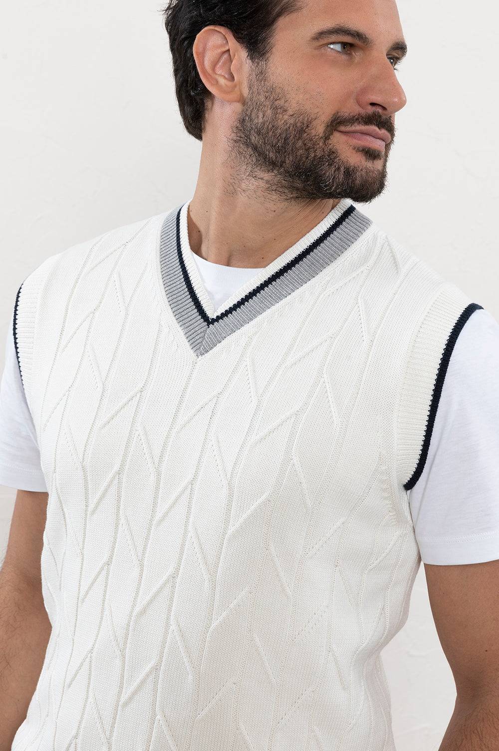 Peserico Gilet in filato di puro cotone extrafine Prezzo Ridotto