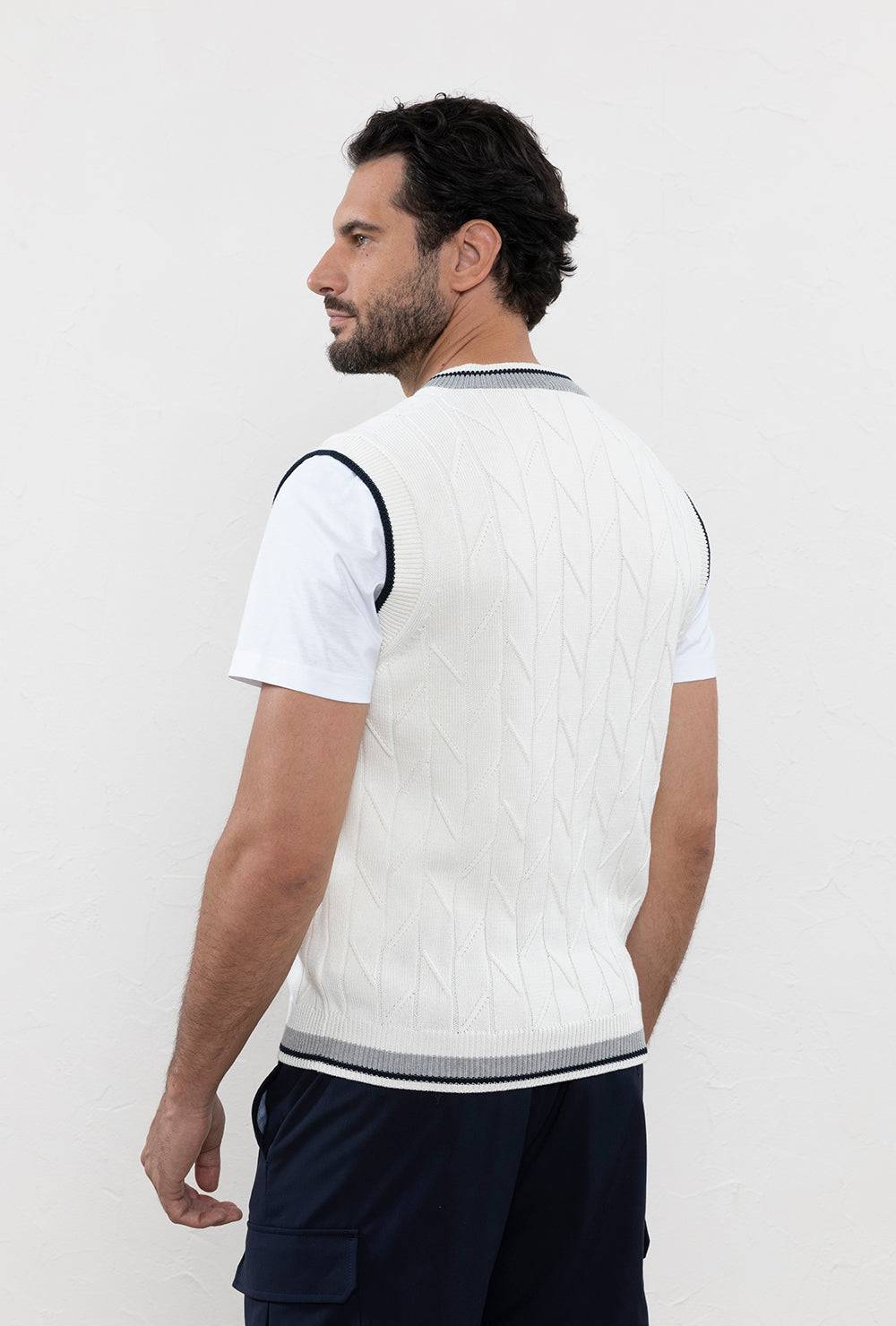 Peserico Gilet in filato di puro cotone extrafine Prezzo Ridotto