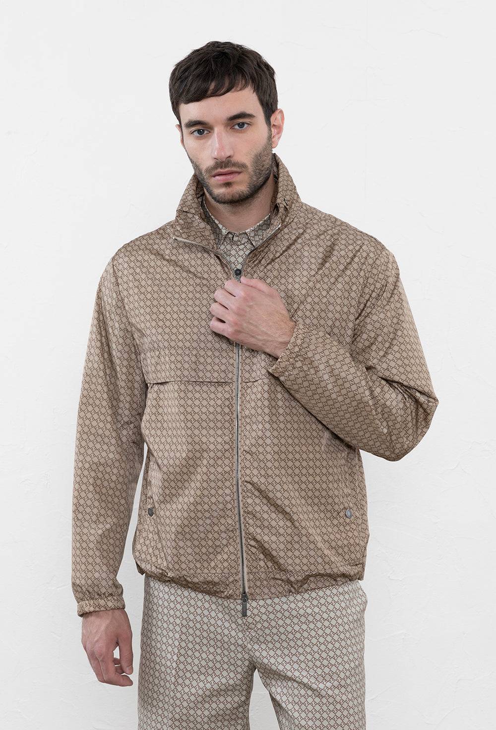 Peserico Giubbino in popeline di nylon stampato Saldi