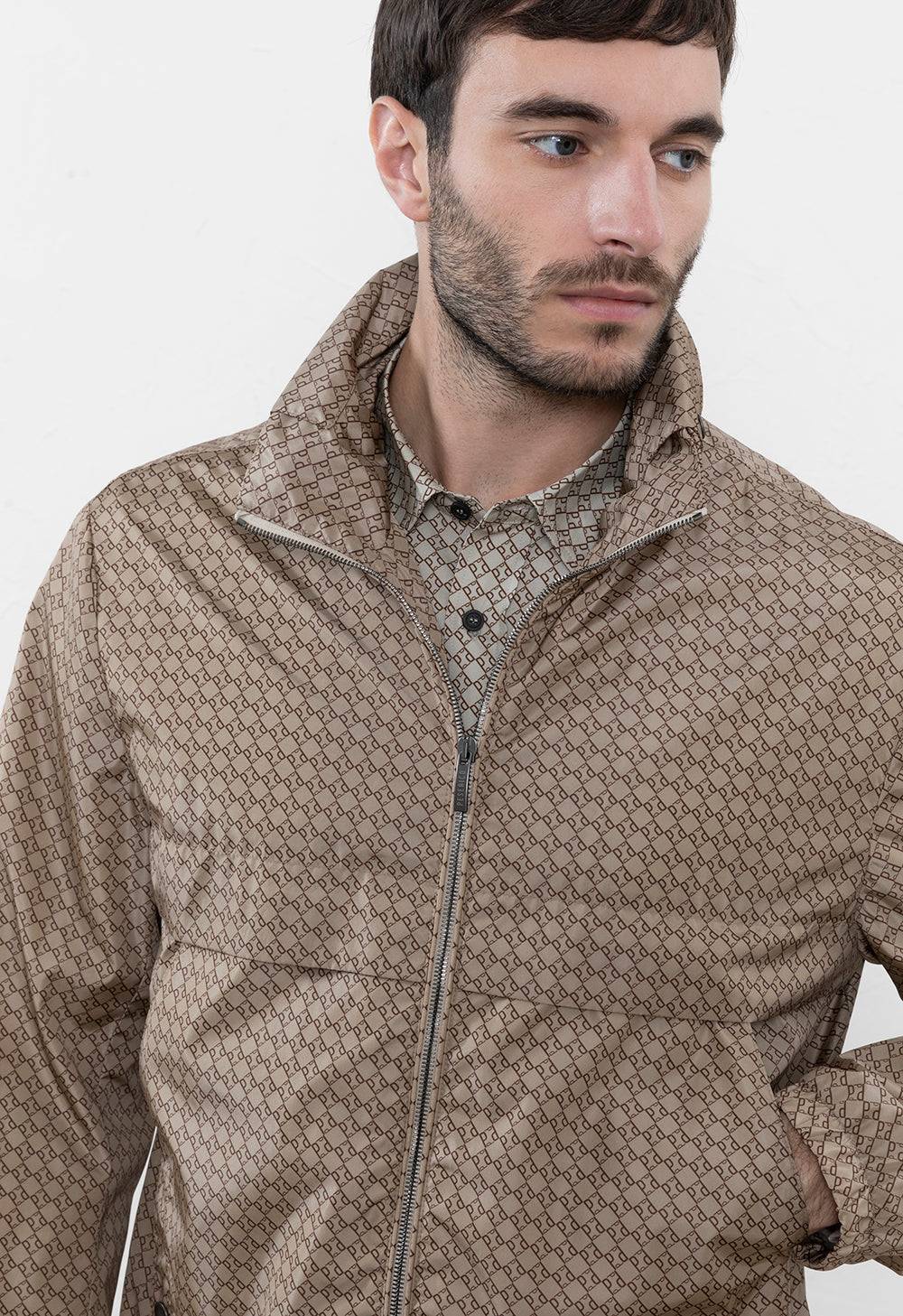 Peserico Giubbino in popeline di nylon stampato Saldi