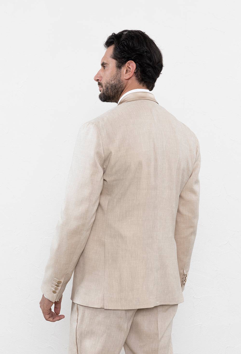 Peserico Blazer monopetto evening in lana lino "Estrato" Vendite Flash