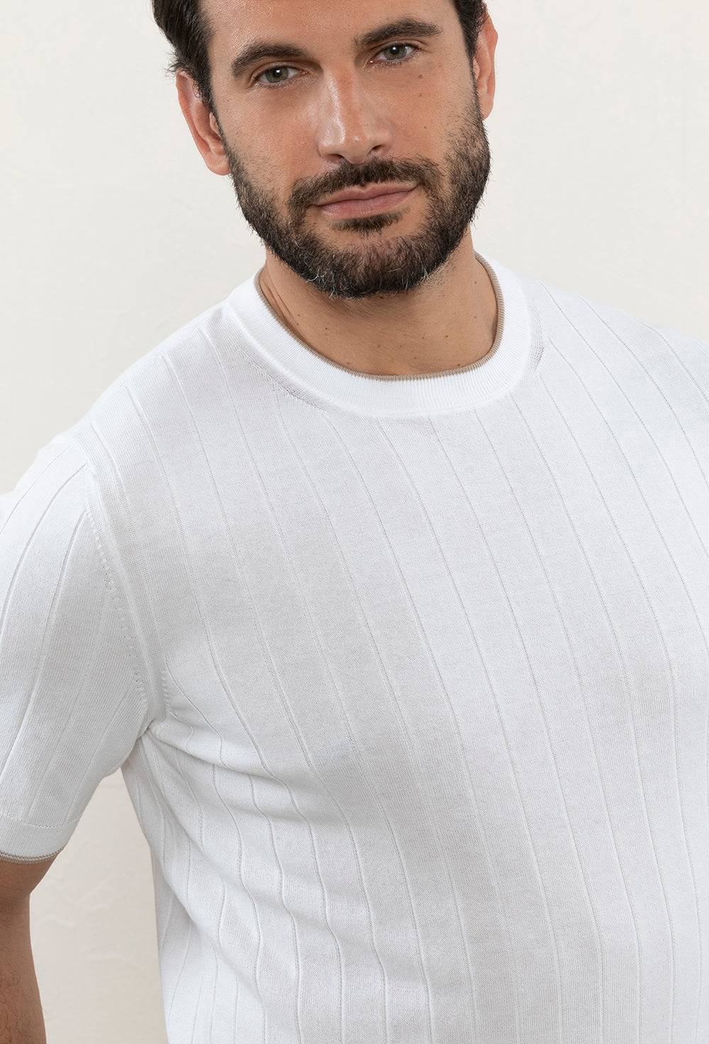 Peserico T-shirt in filato di puro cotone crépe Sconto di tempo limitato