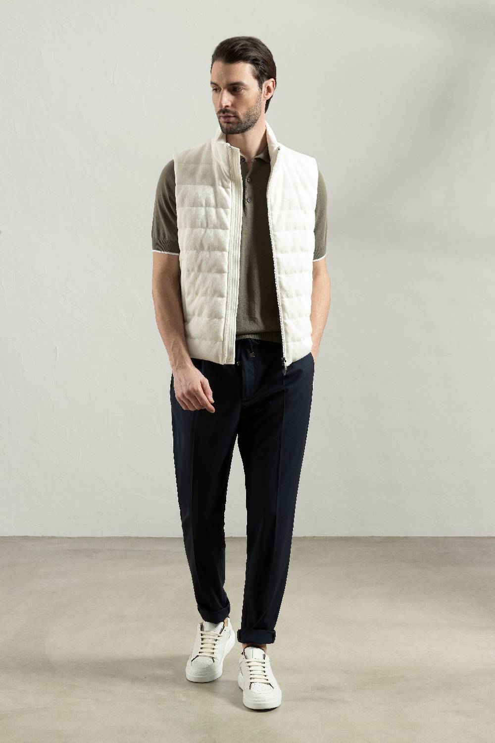 Peserico Polo in filato di puro cotone crepe Offerta speciale