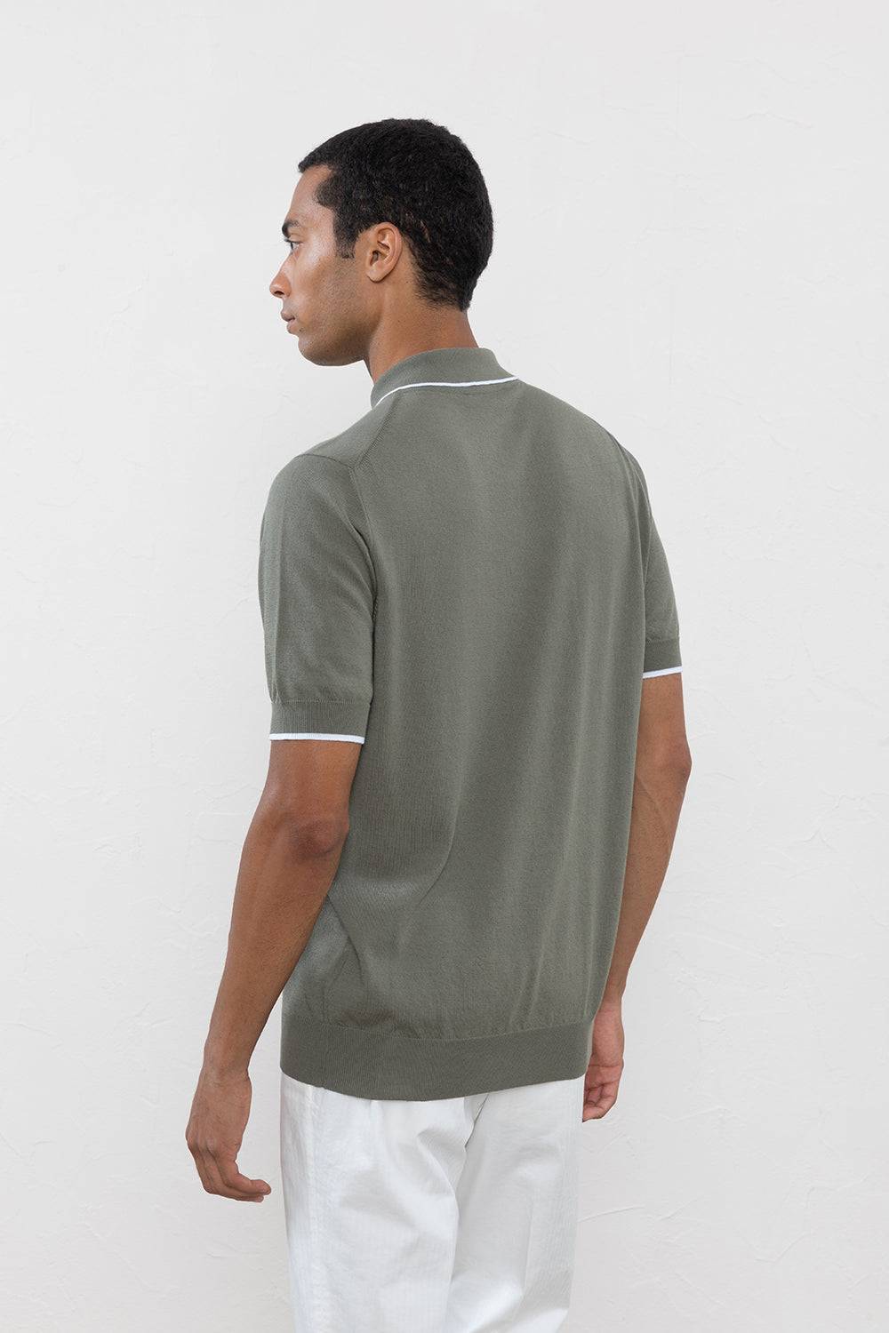 Peserico Polo in filato di puro cotone crepe Offerta speciale