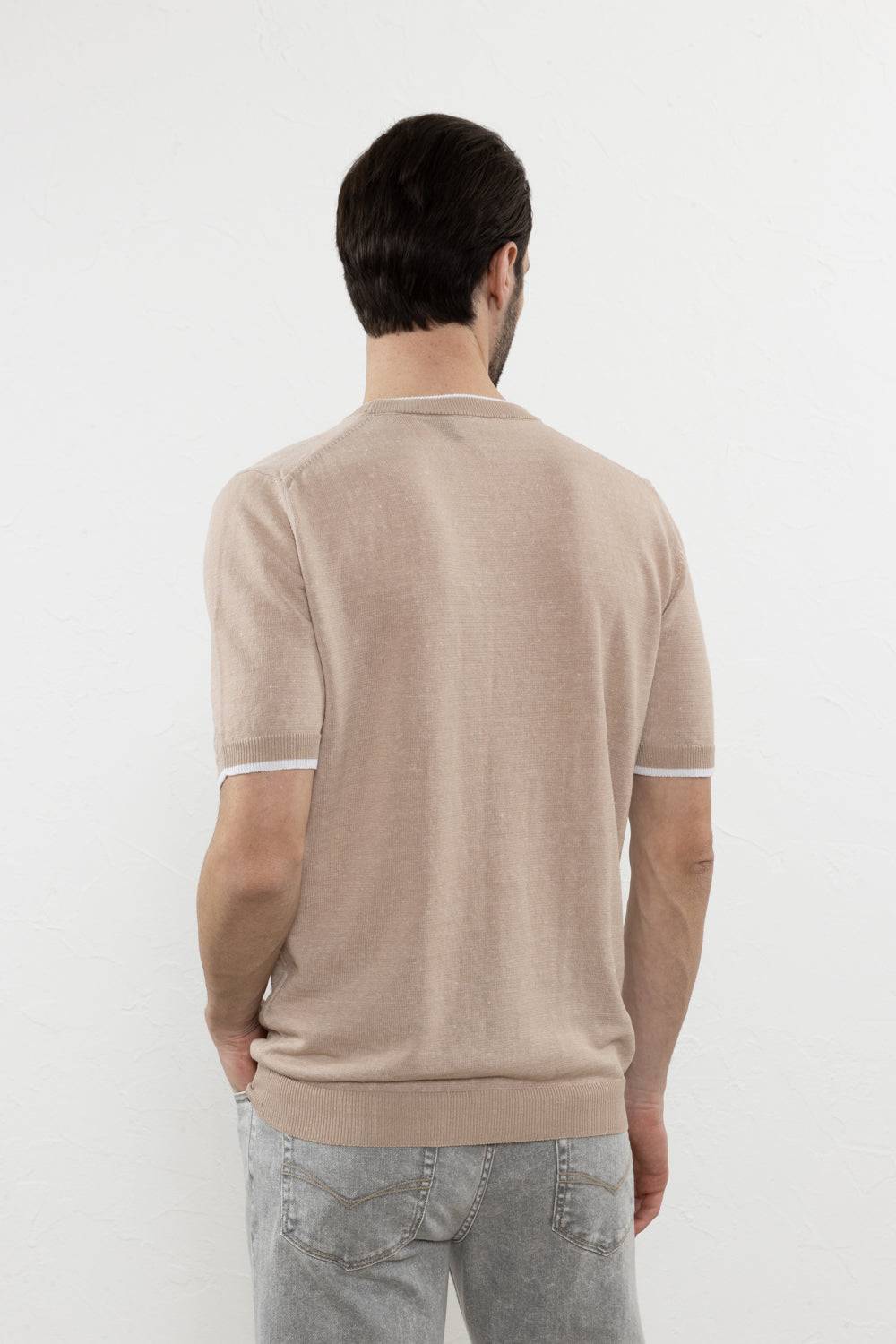 Peserico T-shirt in filato di lino e cotone crépe Fornitura limitata