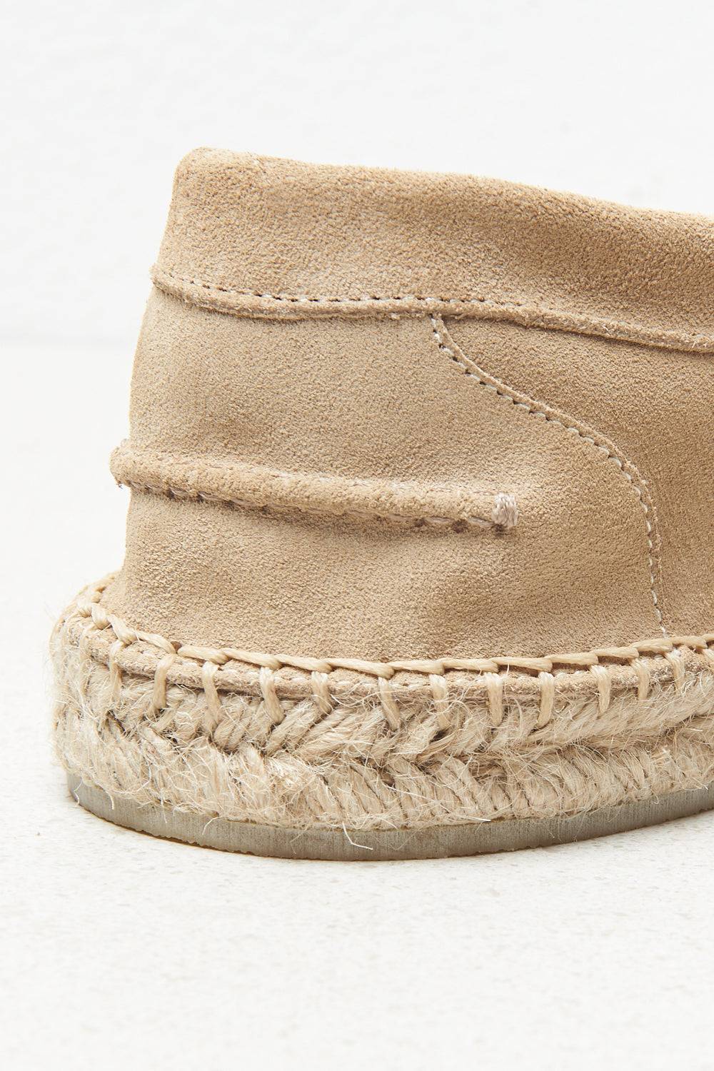 Peserico Mocassino espadrillas in pelle e juta Smaltimento dello stoccaggio