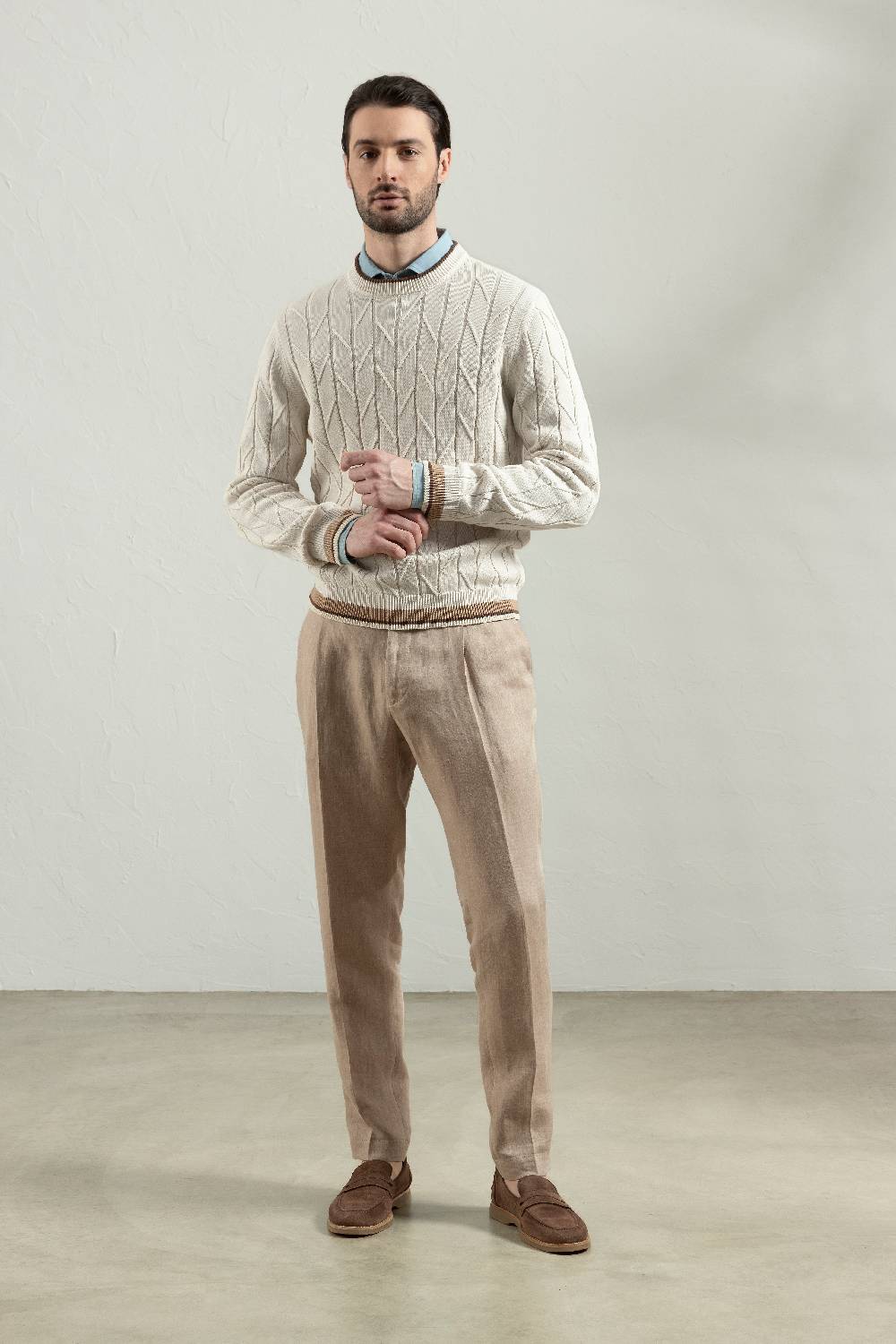 Peserico Camicia sportiva in leggero denim comfort Offerta temporanea